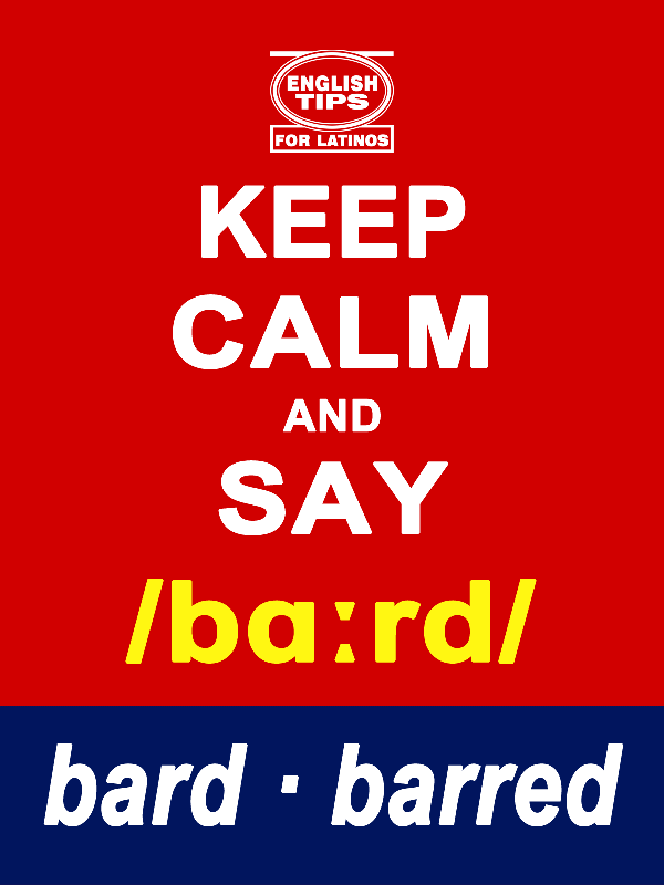 homofonos: bard - barred