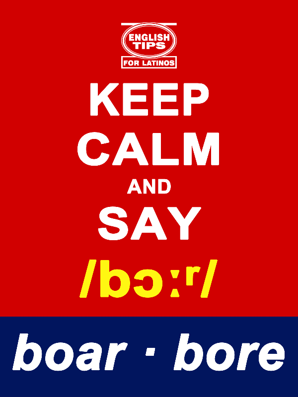homofonos: boar - bore