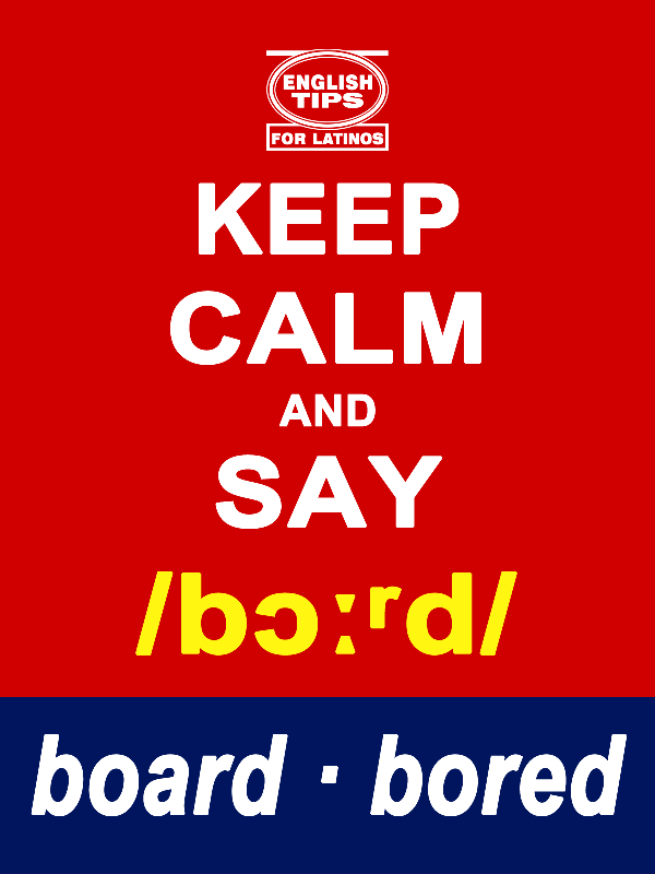 homofonos: board - bored