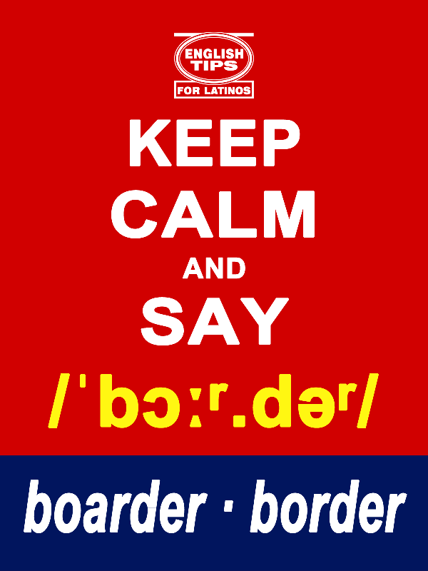 homofonos: boarder - border