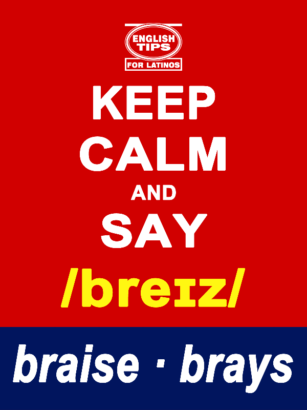 homofonos: braise - brays