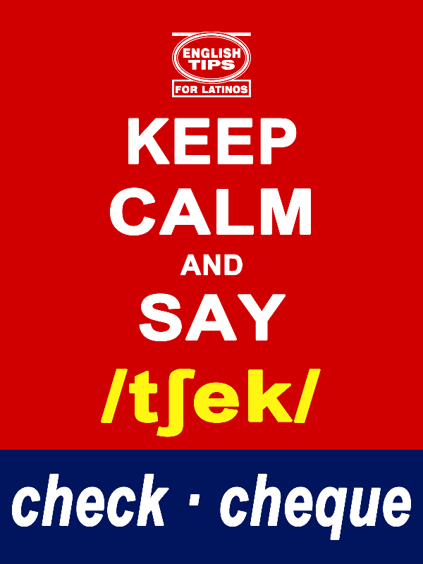homofonos: check - cheque